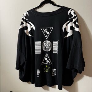 Diesel Graphic Sleeve Hi-Low Top